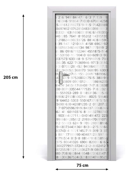 Adesivo per porta interna Codice binario 75x205 cm
