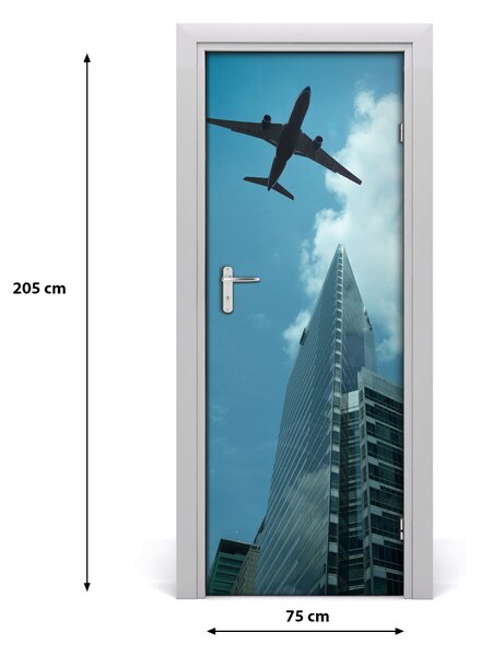 Rivestimento Per Porta Aereo sopra la citt? 75x205 cm