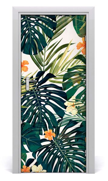 Sticker porta Pattern hawaiano 75x205 cm