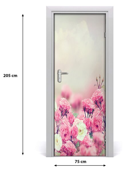 Adesivo per porta Rosa selvatica 75x205 cm