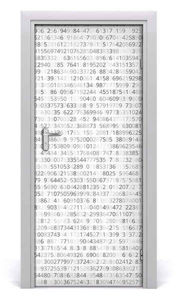 Adesivo per porta interna Codice binario 75x205 cm
