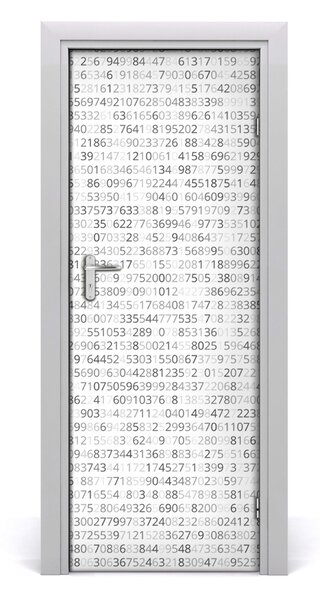Adesivo per porta interna Codice binario 75x205 cm