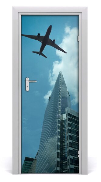 Rivestimento Per Porta Aereo sopra la citt? 75x205 cm