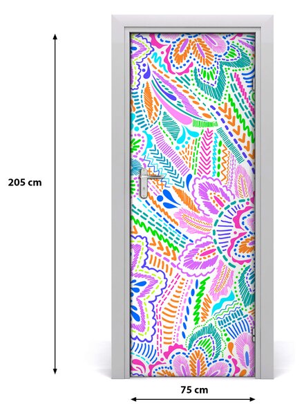 Poster adesivo per porta Pattern floreale 75x205 cm