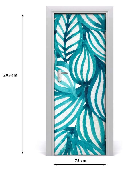 Adesivo per porta Foglie 75x205 cm