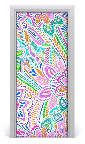 Poster adesivo per porta Pattern floreale 75x205 cm