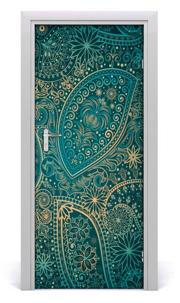 Adesivo per porta interna ornamenti domestici 75x205 cm