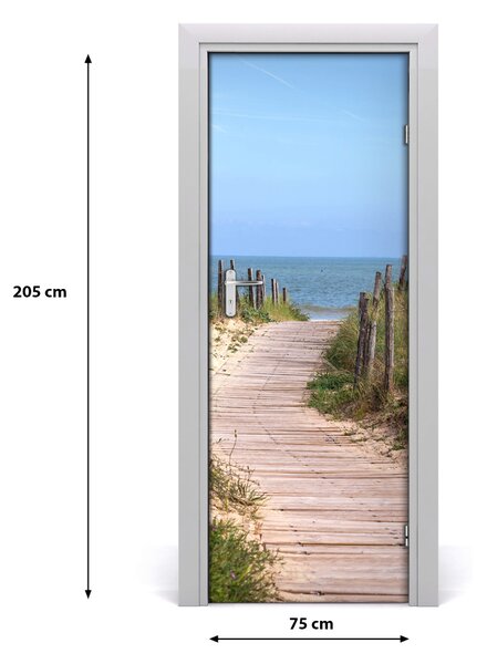 Adesivo per porta Sentiero per la spiaggia 75x205 cm