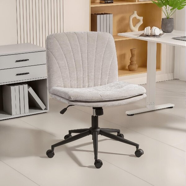 Icon Space Sedia da Ufficio con Ruote in Tessuto colore Beige