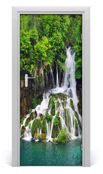 Adesivo per porta Cascata nella foresta 75x205 cm