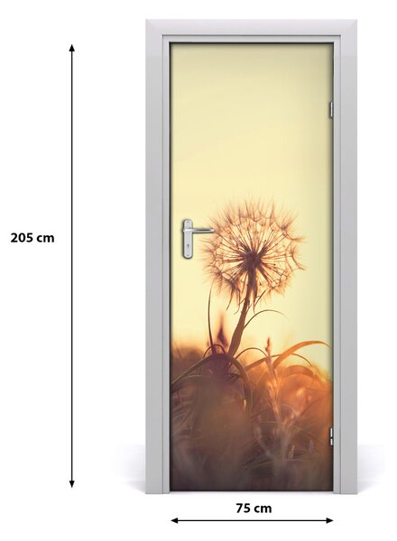 Adesivo per porta Dente di leone 75x205 cm
