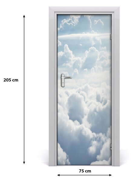 Adesivo per porta Volo sulle nuvole 75x205 cm