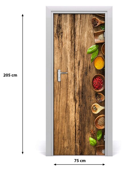 Sticker porta Spezie colorate 75x205 cm