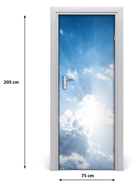 Adesivo per porta Nuvole nel cielo 75x205 cm