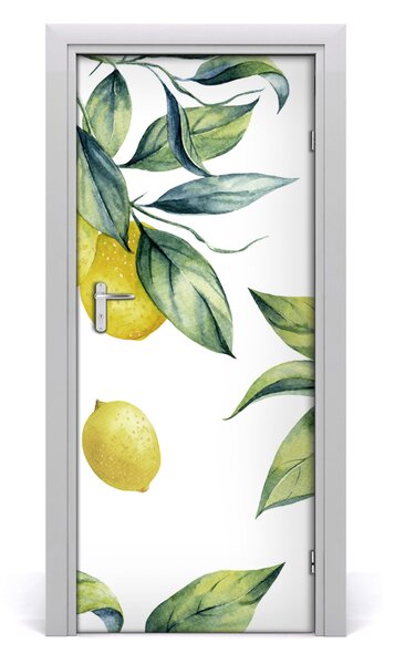 Adesivo per porta interna Limoni 75x205 cm