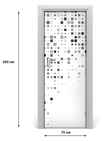 Sticker porta Squares Abstraction 75x205 cm