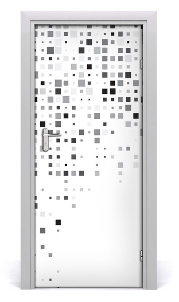 Sticker porta Squares Abstraction 75x205 cm
