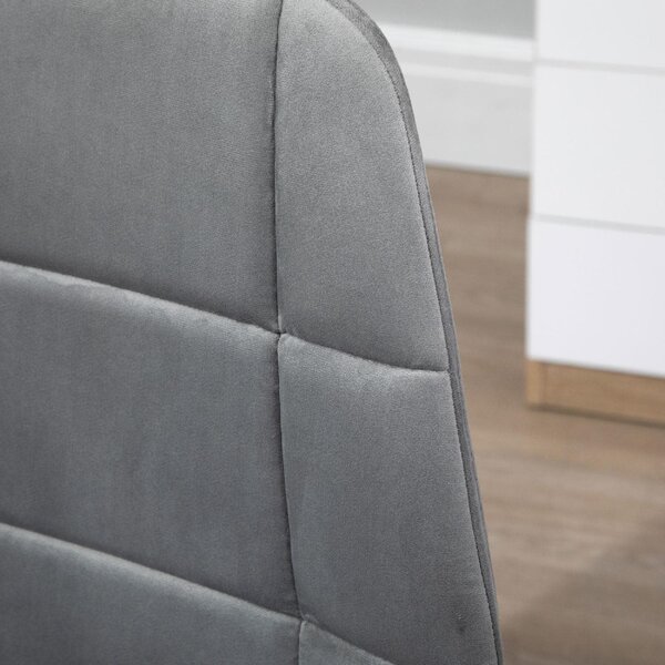 Icon Space Sedia da Ufficio con Ruote in Tessuto colore Grigio