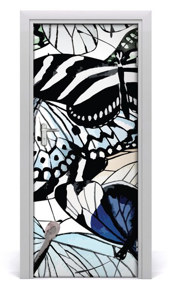 Adesivo per porta Farfalle 75x205 cm