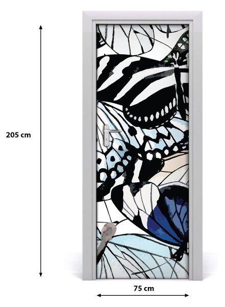 Adesivo per porta Farfalle 75x205 cm