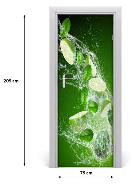 Adesivo per porta Lime 75x205 cm