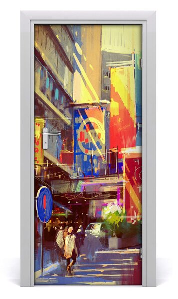Rivestimento Per Porta Citt? colorata 75x205 cm