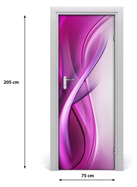 Adesivo per porta interna Onde di sfondo 75x205 cm