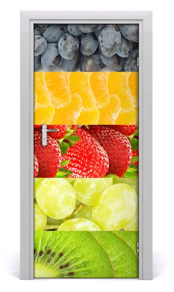Adesivo per porta interna Frutta 75x205 cm