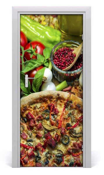 Adesivo per porta Pizza 75x205 cm