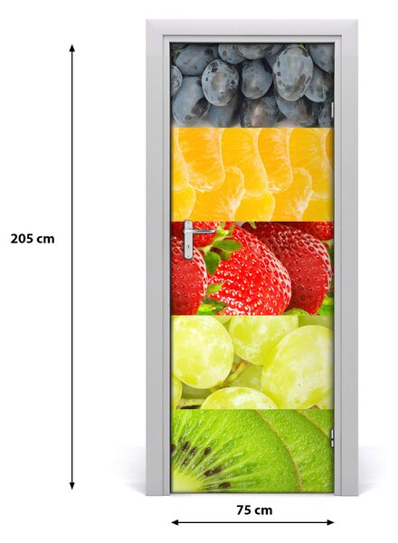 Adesivo per porta interna Frutta 75x205 cm