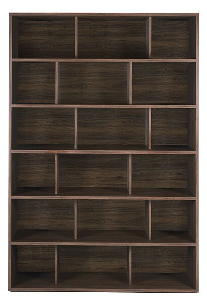 Libreria scandinava finitura legno scuro noce L140 cm EPURE