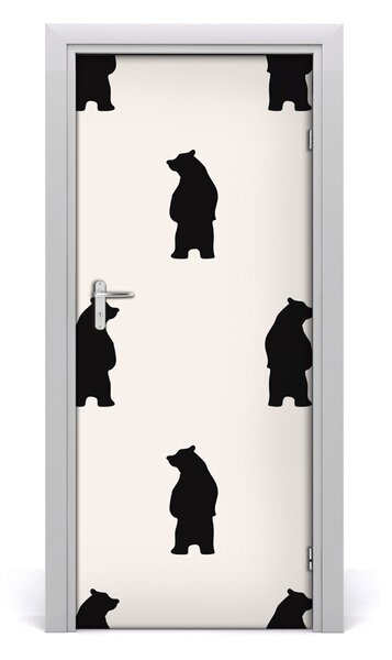 Adesivo per porta Orsi 75x205 cm