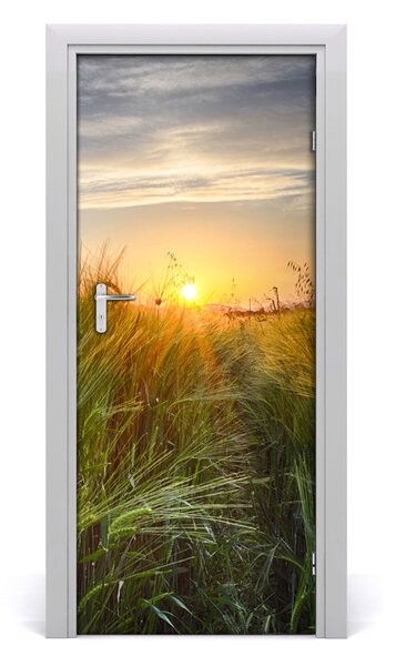 Adesivo per porta Campo di grano 75x205 cm