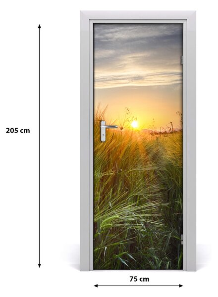 Adesivo per porta Campo di grano 75x205 cm