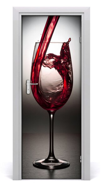 Adesivo per porta Vino rosso 75x205 cm