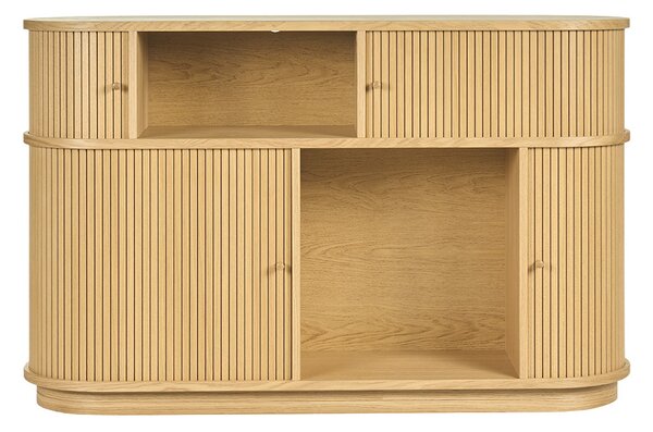 Console vintage in legno chiaro quercia con porte scorrevoli L120 cm EPIC