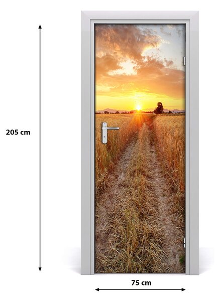 Adesivo per porta Campo di grano 75x205 cm