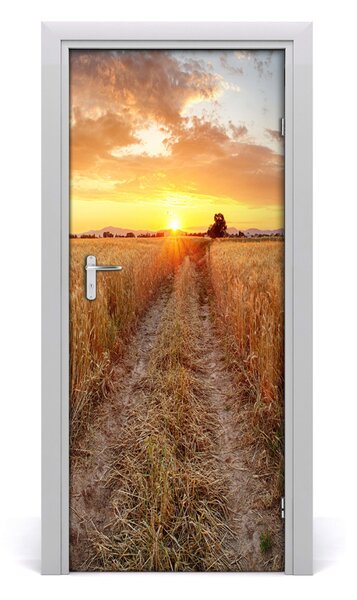 Adesivo per porta Campo di grano 75x205 cm