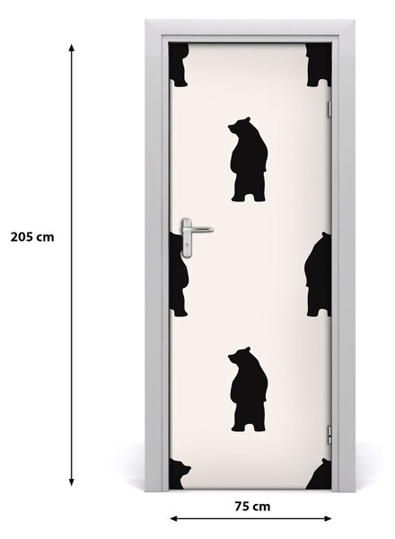 Adesivo per porta Orsi 75x205 cm