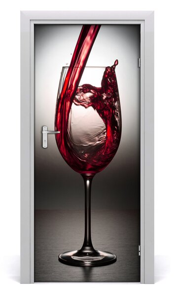 Adesivo per porta Vino rosso 75x205 cm