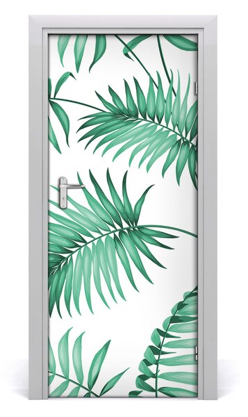 Adesivo per porta Foglie tropicali 75x205 cm