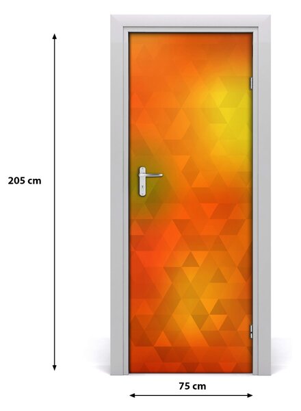 Adesivo per porta Astrazione del triangolo 75x205 cm