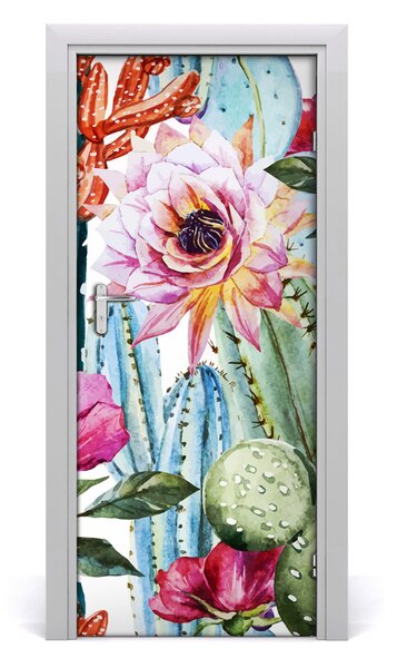 Poster adesivo per porta Cactus 75x205 cm