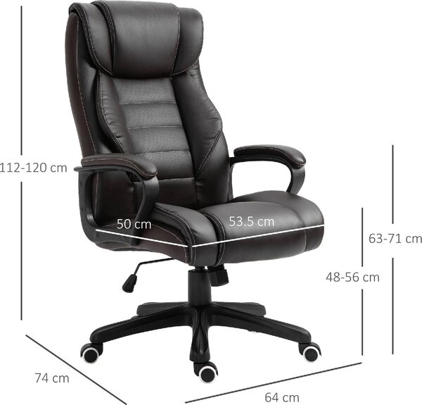 Icon Space Sedia Ergonomica con Ruote Braccioli e Poggiatesta in Ecopelle colore Nero