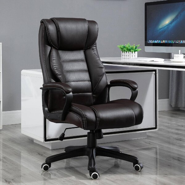Icon Space Sedia Ergonomica con Ruote Braccioli e Poggiatesta in Ecopelle colore Nero