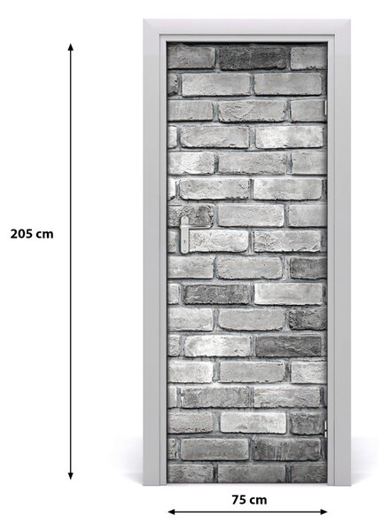 Adesivo per porta Muro di mattoni 75x205 cm