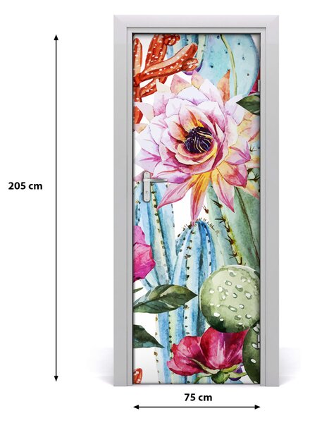Poster adesivo per porta Cactus 75x205 cm