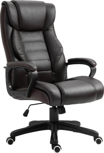 Icon Space Sedia Ergonomica con Ruote Braccioli e Poggiatesta in Ecopelle colore Nero