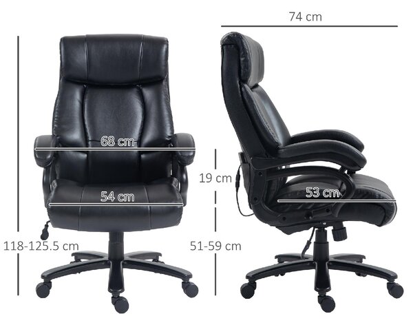 Icon Space Sedia Ergonomica con Ruote Braccioli e Poggiatesta in Ecopelle colore Nero