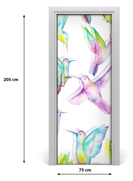 Adesivo per porta Colibr? colorati 75x205 cm